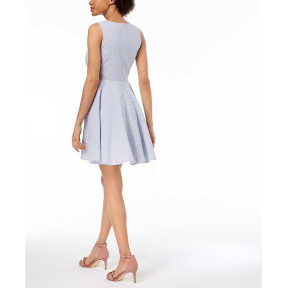 NEW Maison Jules Seersucker Fit and Flare Dress - Picture 2 of 5